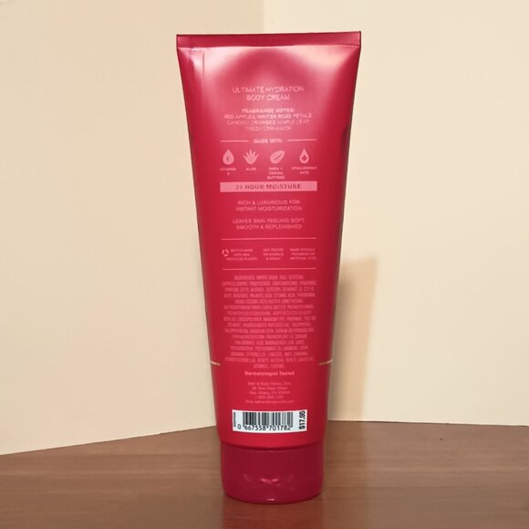 NWT~BBW Winter Candy Apple Ultimate Hydration Body Cream w/ Hyaluronic Acid 8 oz - Picture 4 of 5